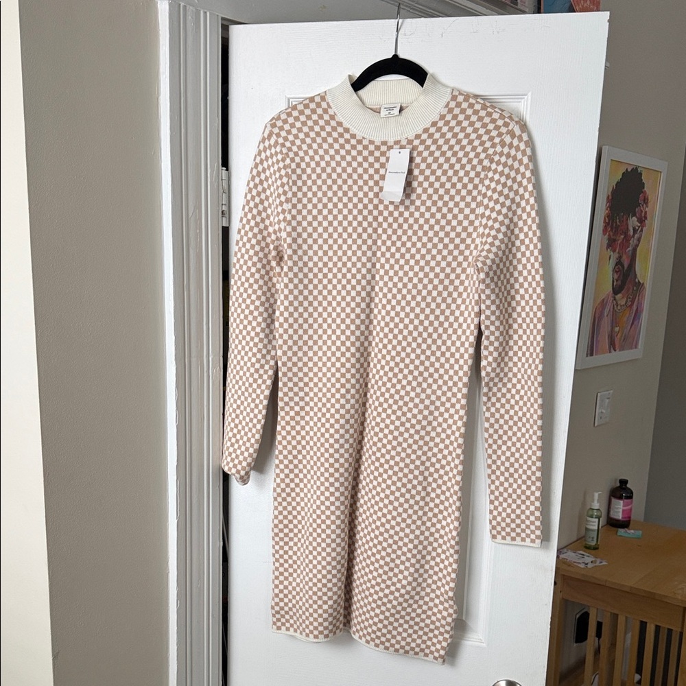 A&F Checkered Knit Dress